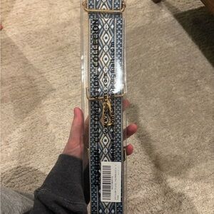 Geometric Patterned Strap with Gold Hardware